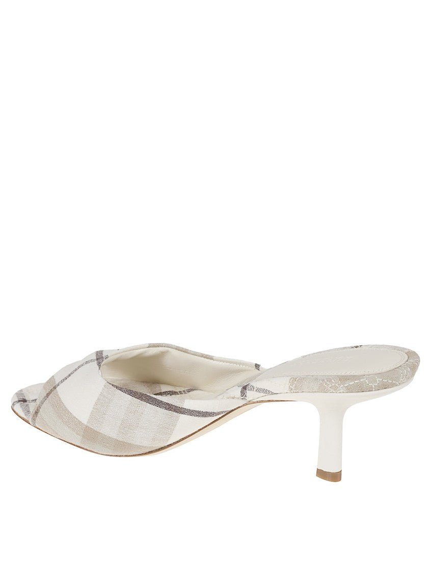 Burberry Slip-On Heels With Open Almond Toe