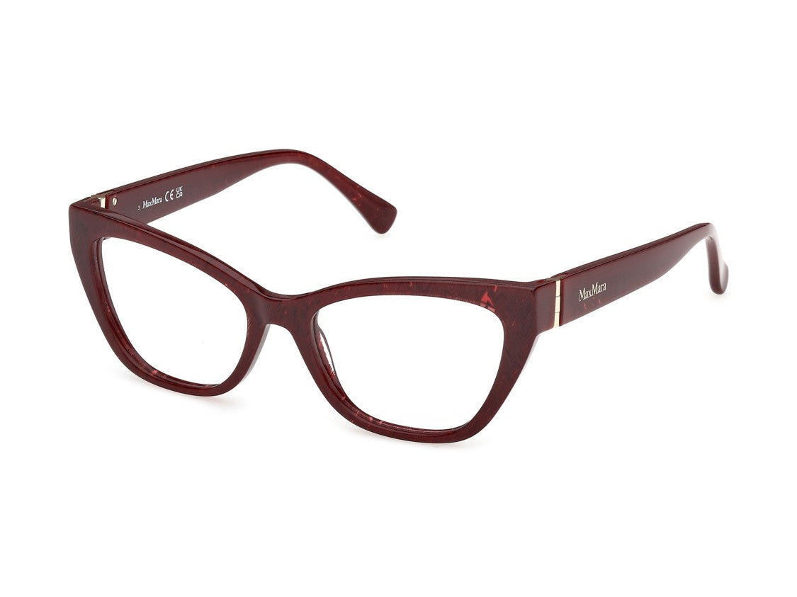Max Mara Marbled Burgundy Mm5228 Oversized Cat-Eye Sunglasses