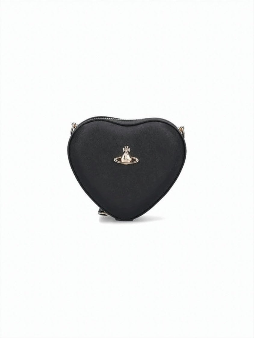 Vivienne Westwood Heart-Shaped Textured Shoulder Bag