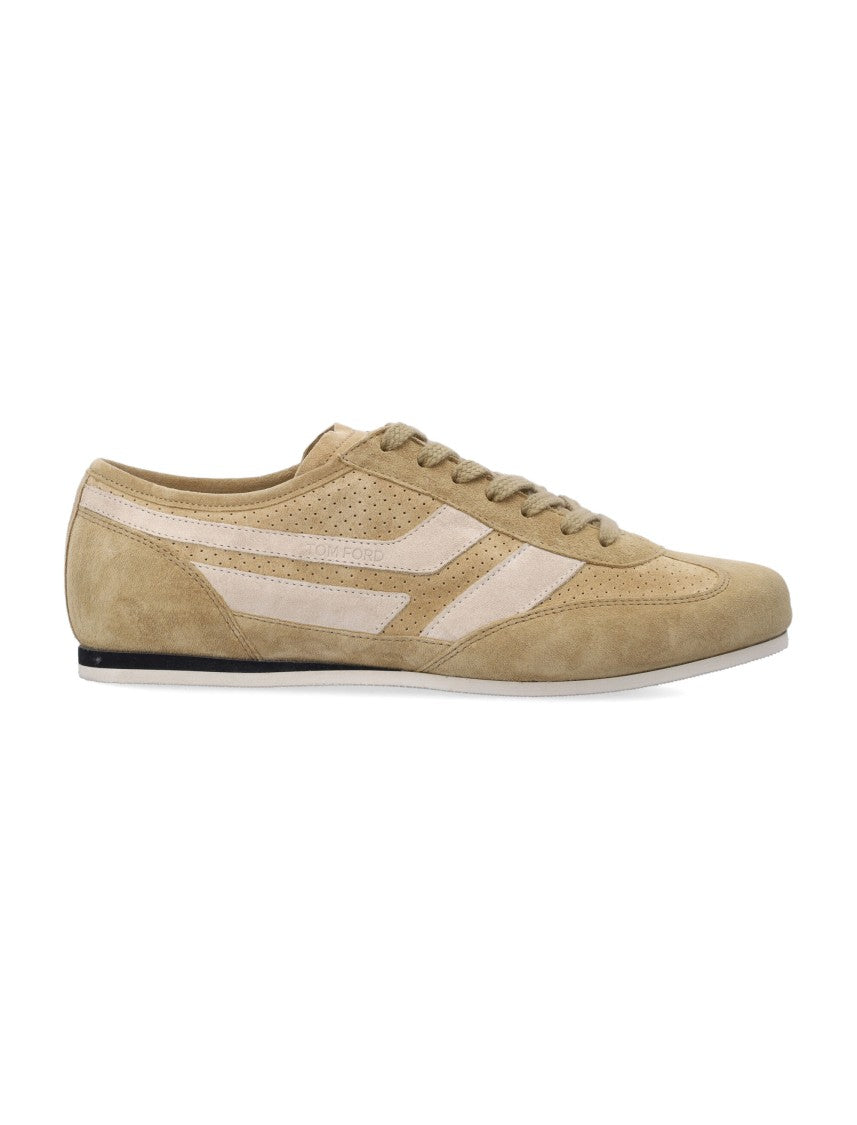 Tom Ford Brook Perforated Suede Low Profile Sneakers