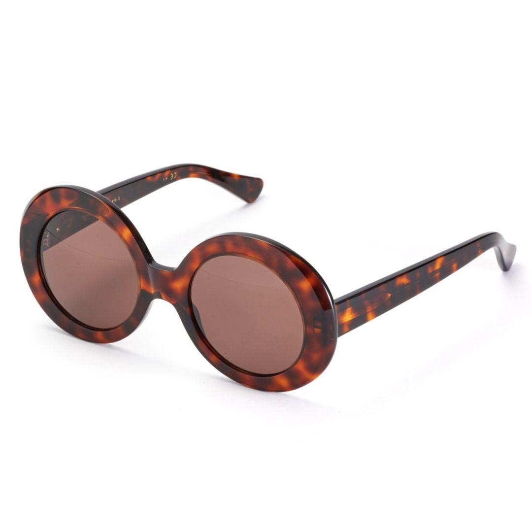 Kador Audrey Large Round Tortoiseshell Sunglasses With Vintage Appeal
