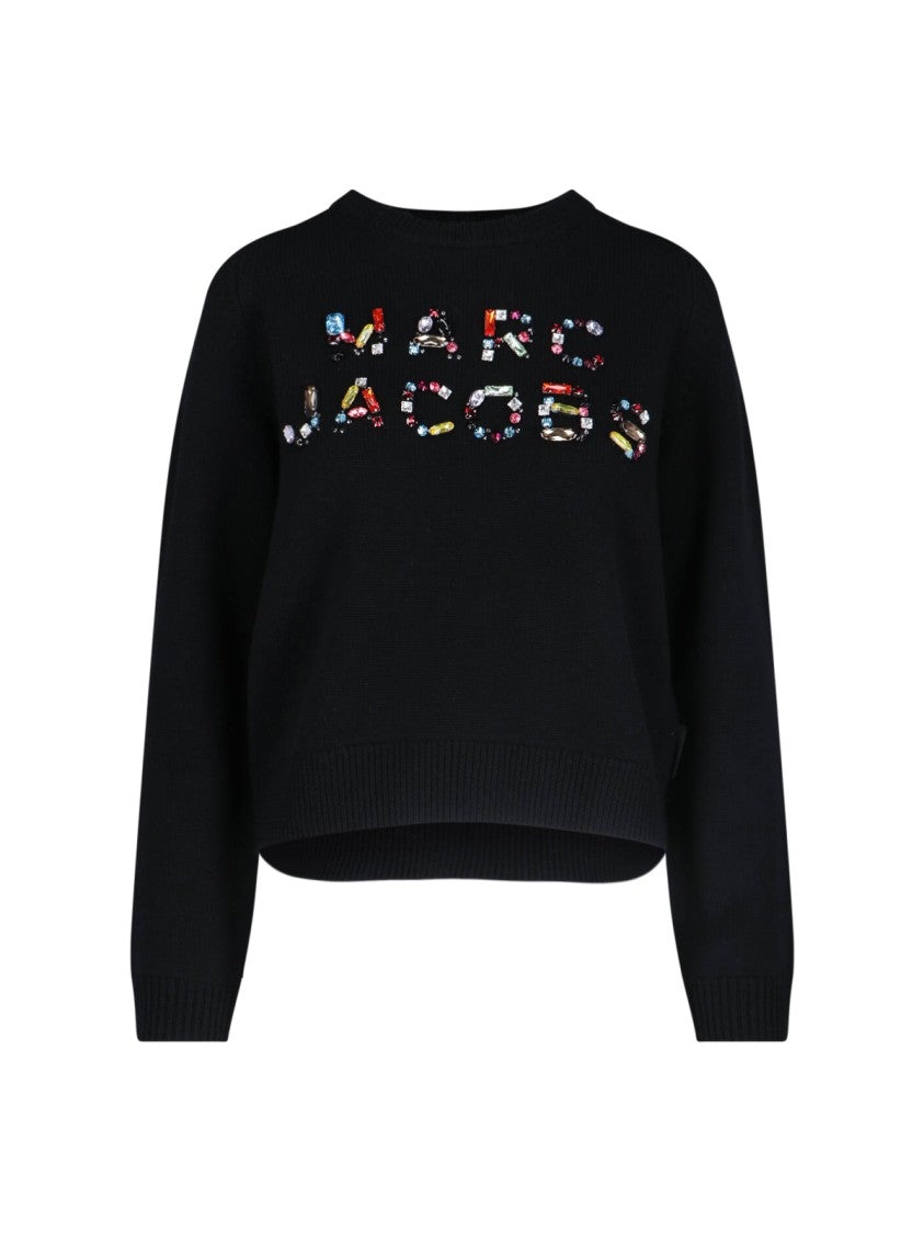 Marc Jacobs Gem-Embellished Sweater – Black