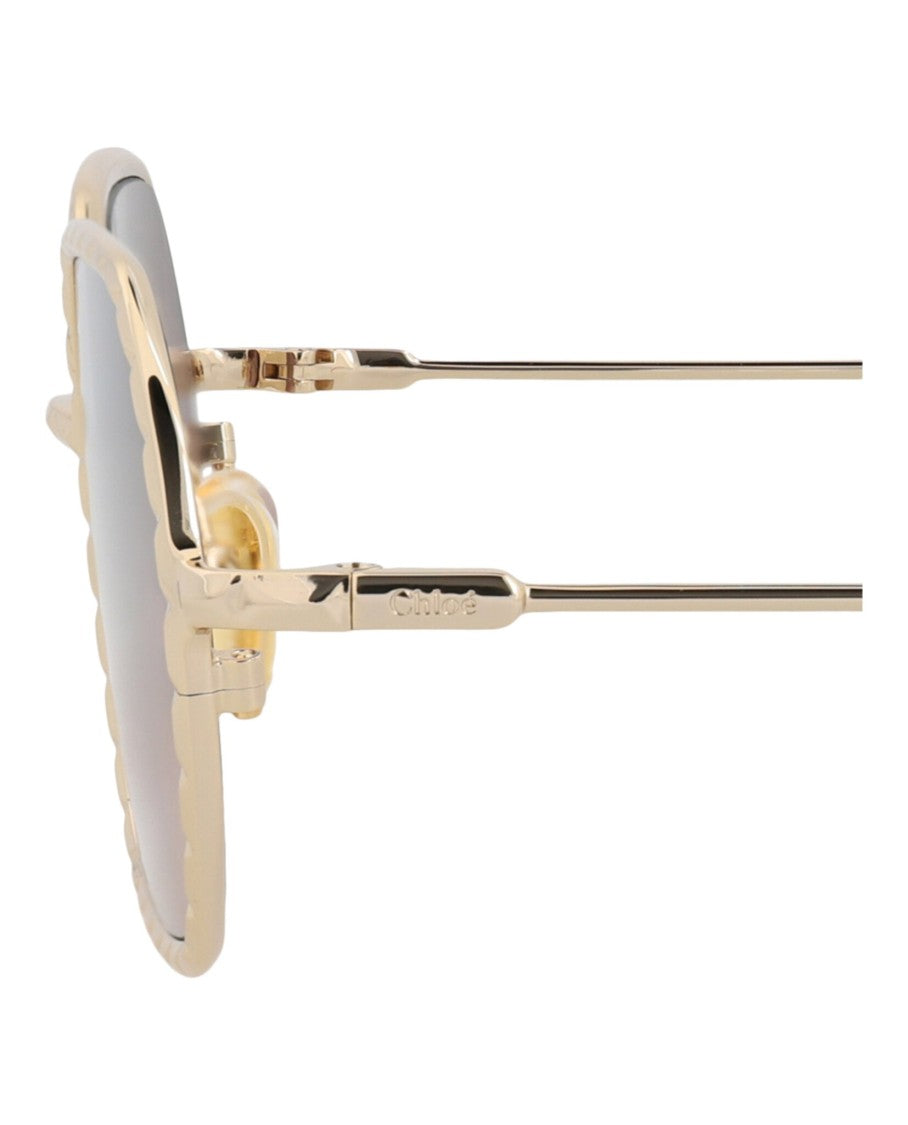 Chloé Round-Frame Metal Sunglasses