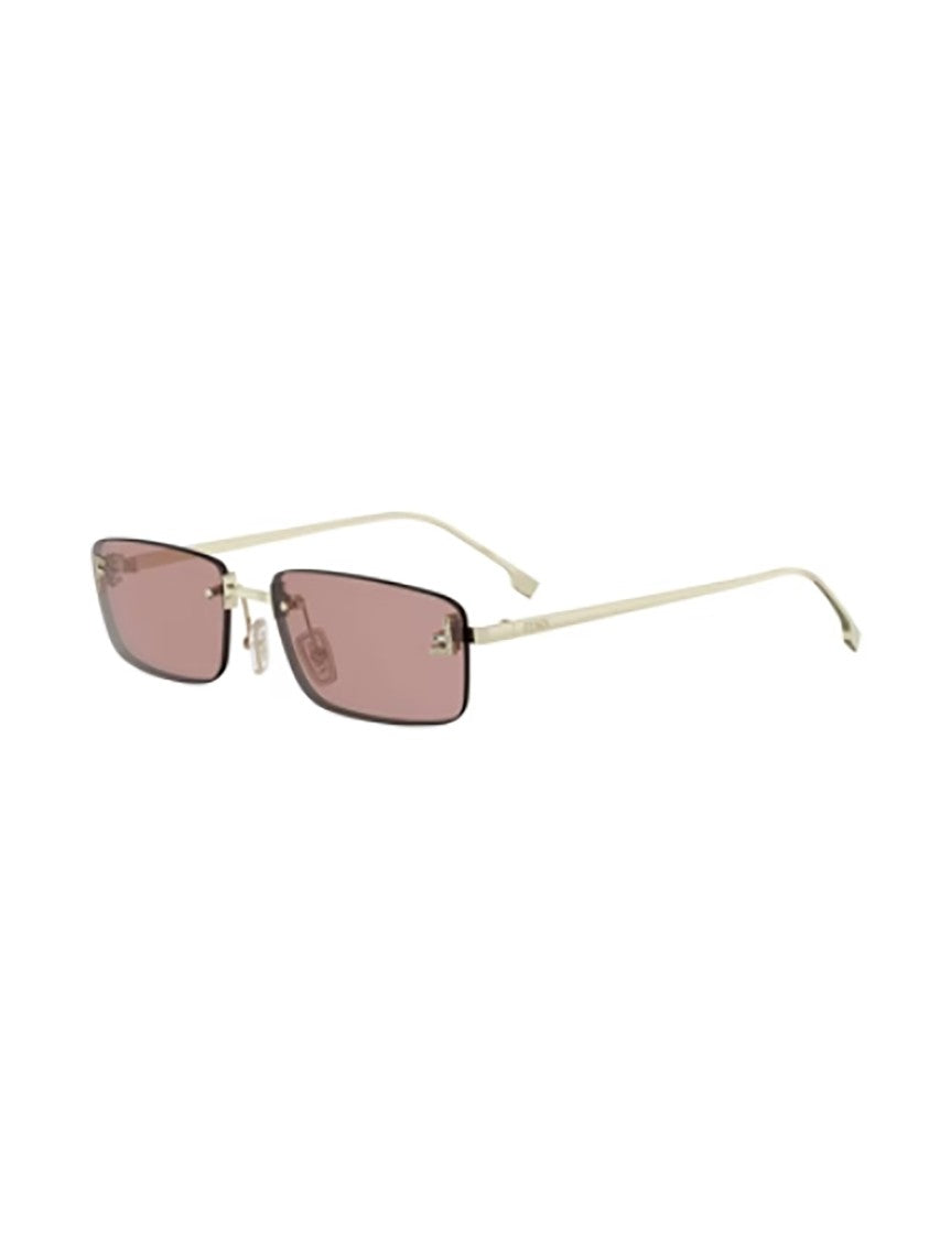 Fendi Fe4172us Rectangular Metallic Tinted Sunglasses