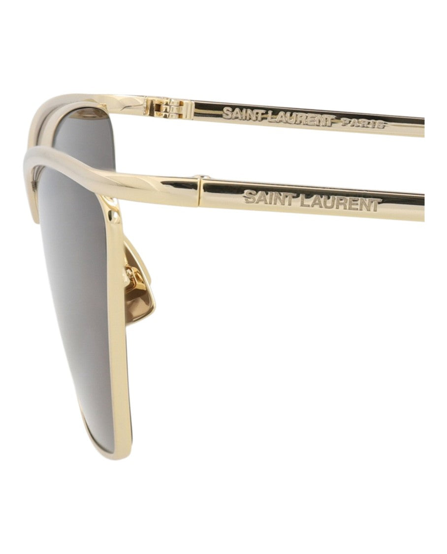 Saint Laurent Cat Eye-Frame Metal Sunglasses