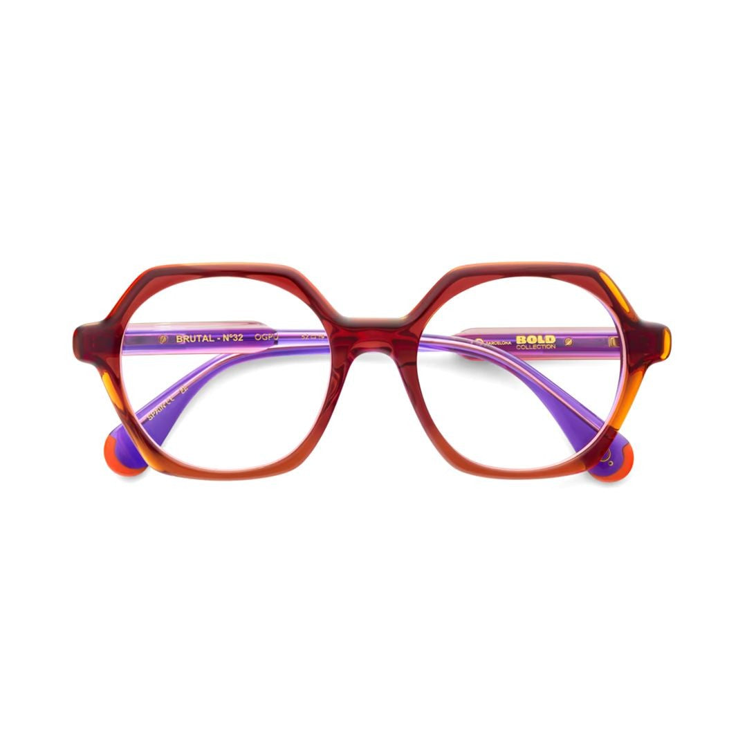 Etnia Barcelona Brutal No.32 Bold Geometric Eyeglasses With Tortoiseshell Front
