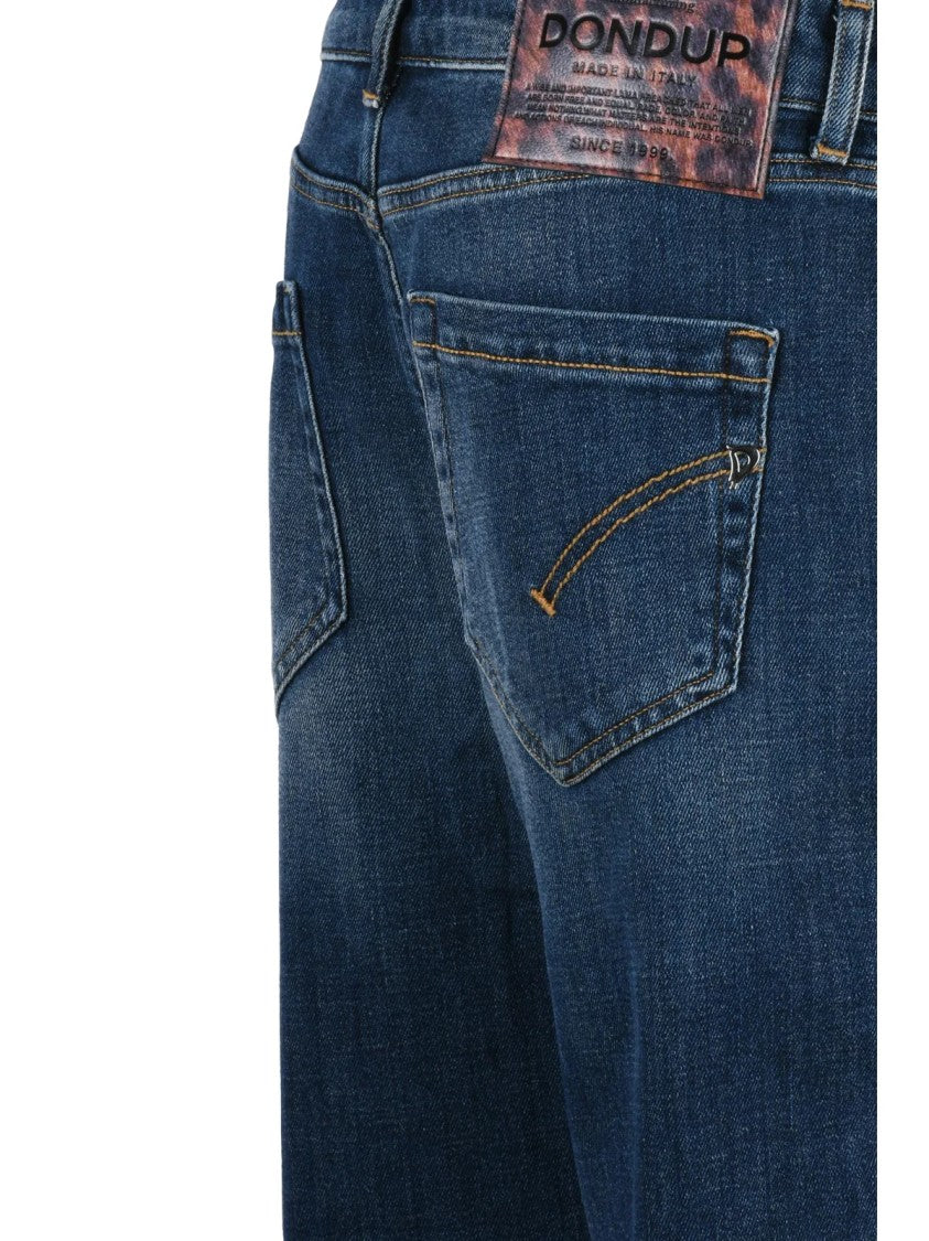 Dondup Stretch Denim Koons Jeans With Jewel Button Closure