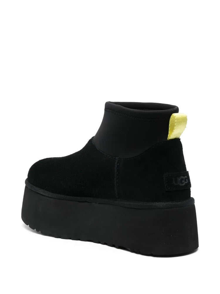 Ugg Black Classic Mini Dipper Suede Ankle Boots