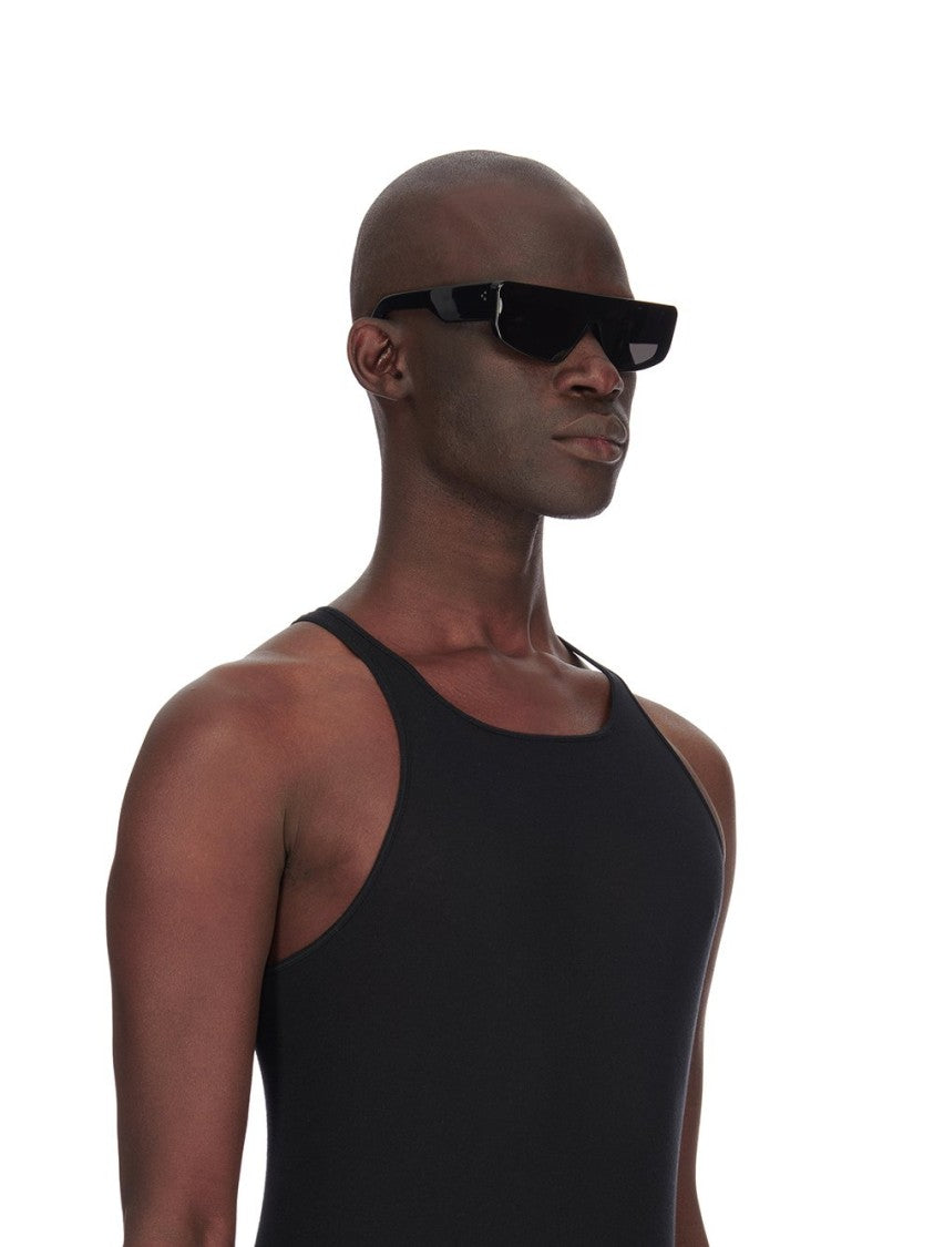 Rick Owens Geometric Black Nylon Performa Sunglasses