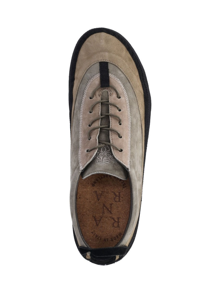 Ranra Grey Heitt Suede Rounded Toe Sneakers