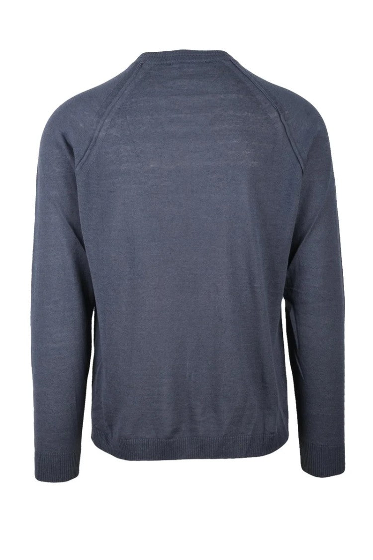 Daniele Fiesoli Grey Raglan Linen Cotton Pullover