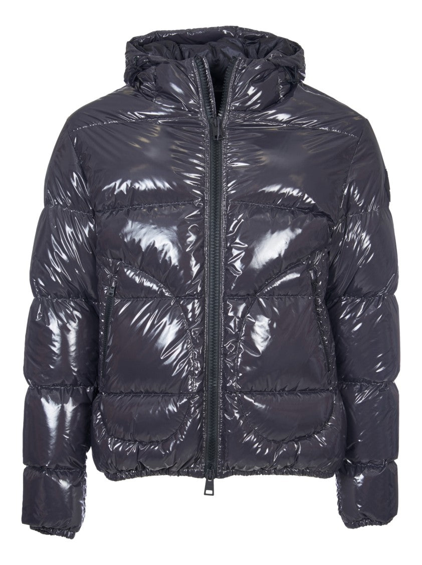 Herno Shiny Down Jacket With Fixed Hood
