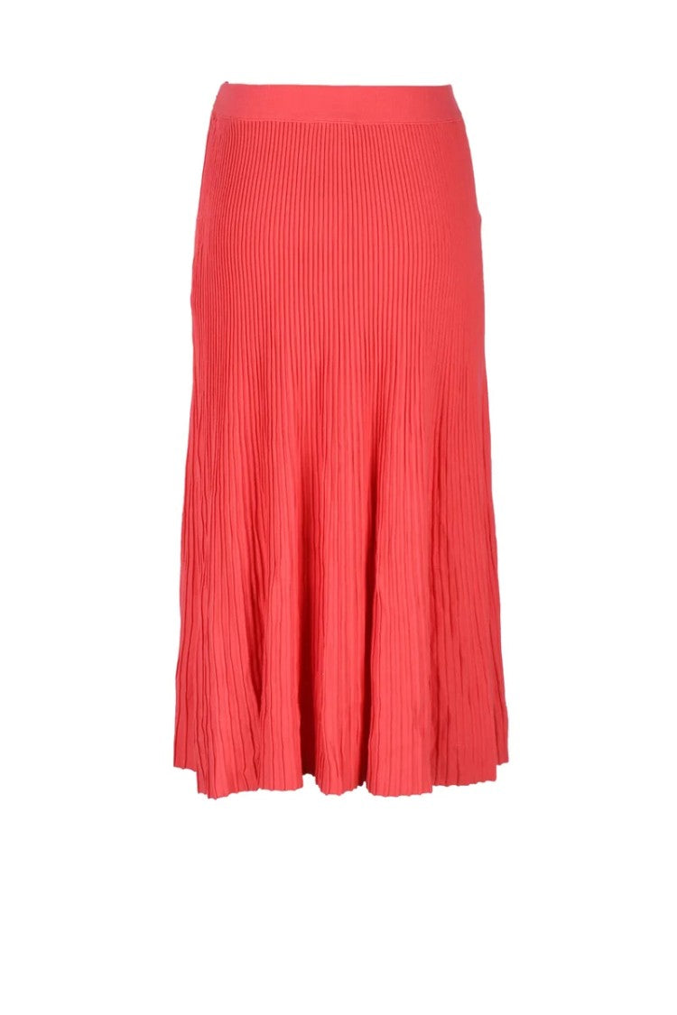 Elisabetta Franchi Long Knit Skirt - Red