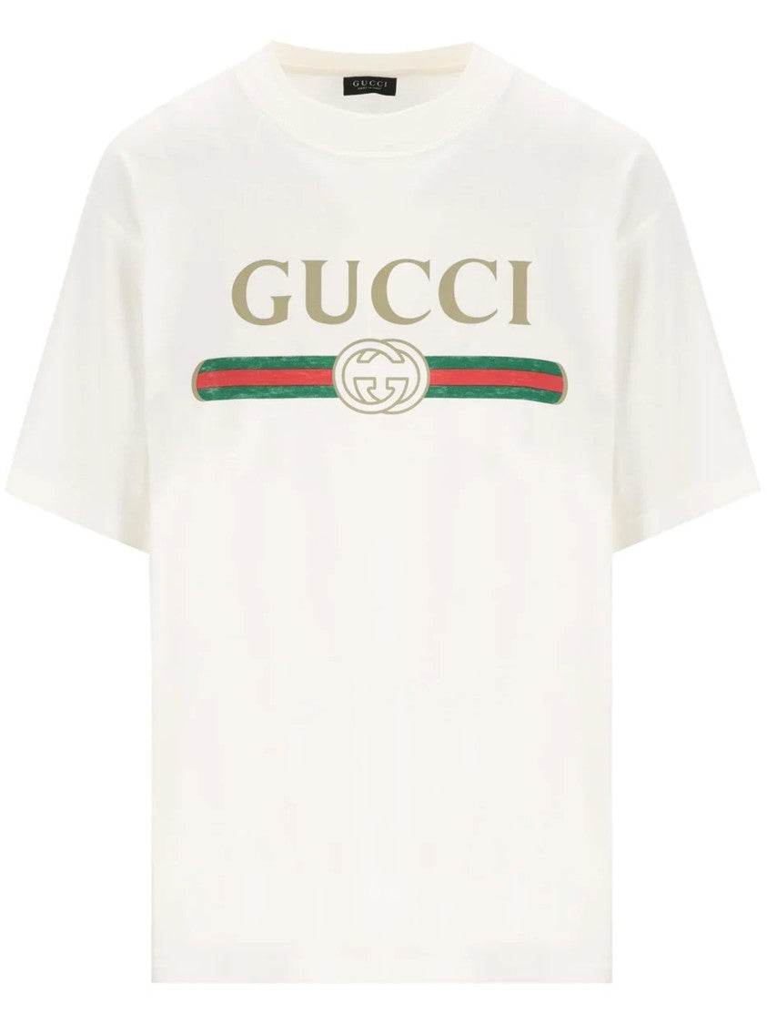Gucci Relaxed Fit Crew Neck T-Shirt With Iconic Logo Detail