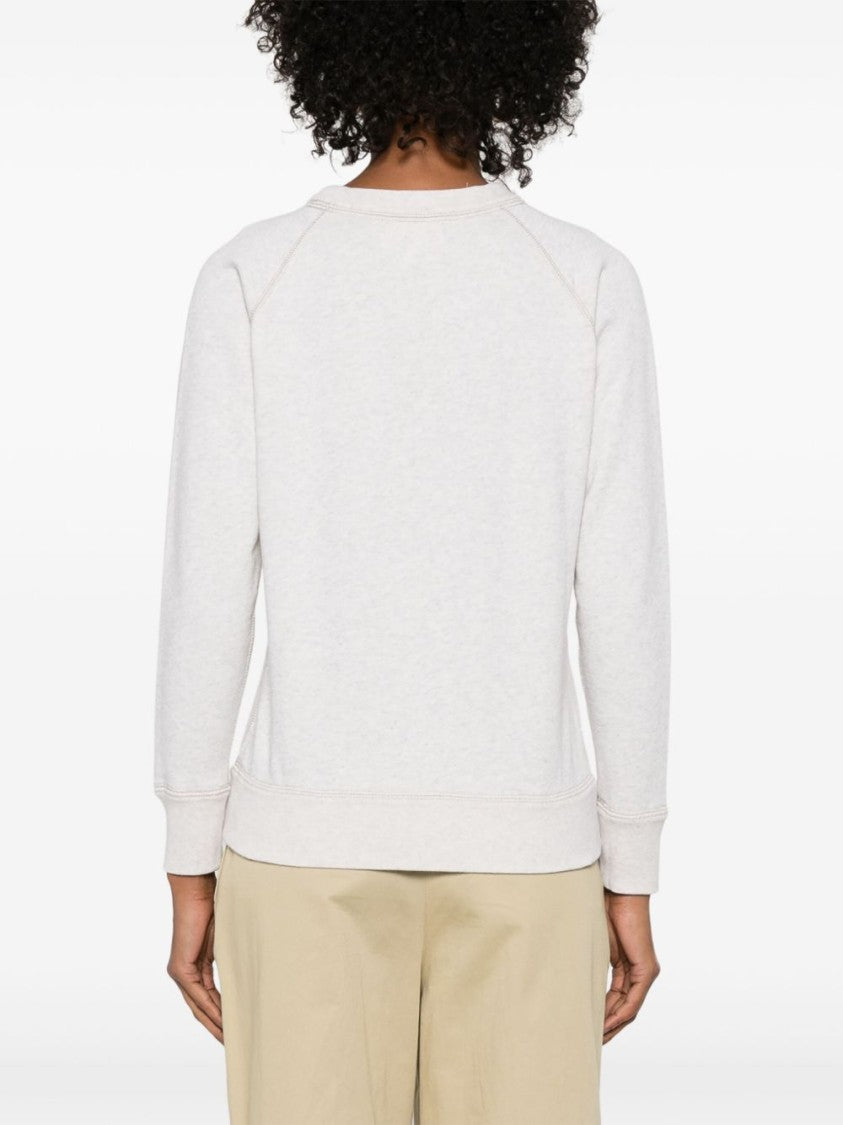 Isabel Marant Étoile Grey Crew Neck Bold Graphic Logo Sweater