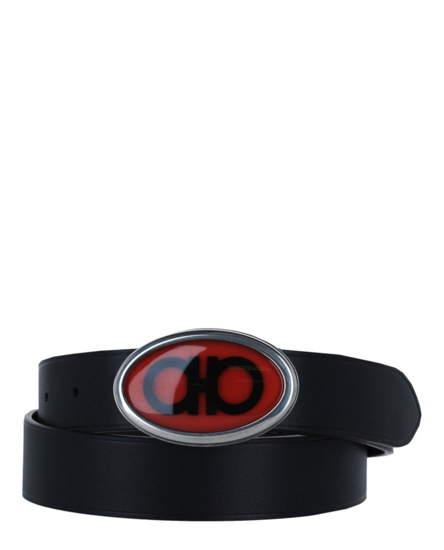 Ferragamo Pebbled Buckle Belt