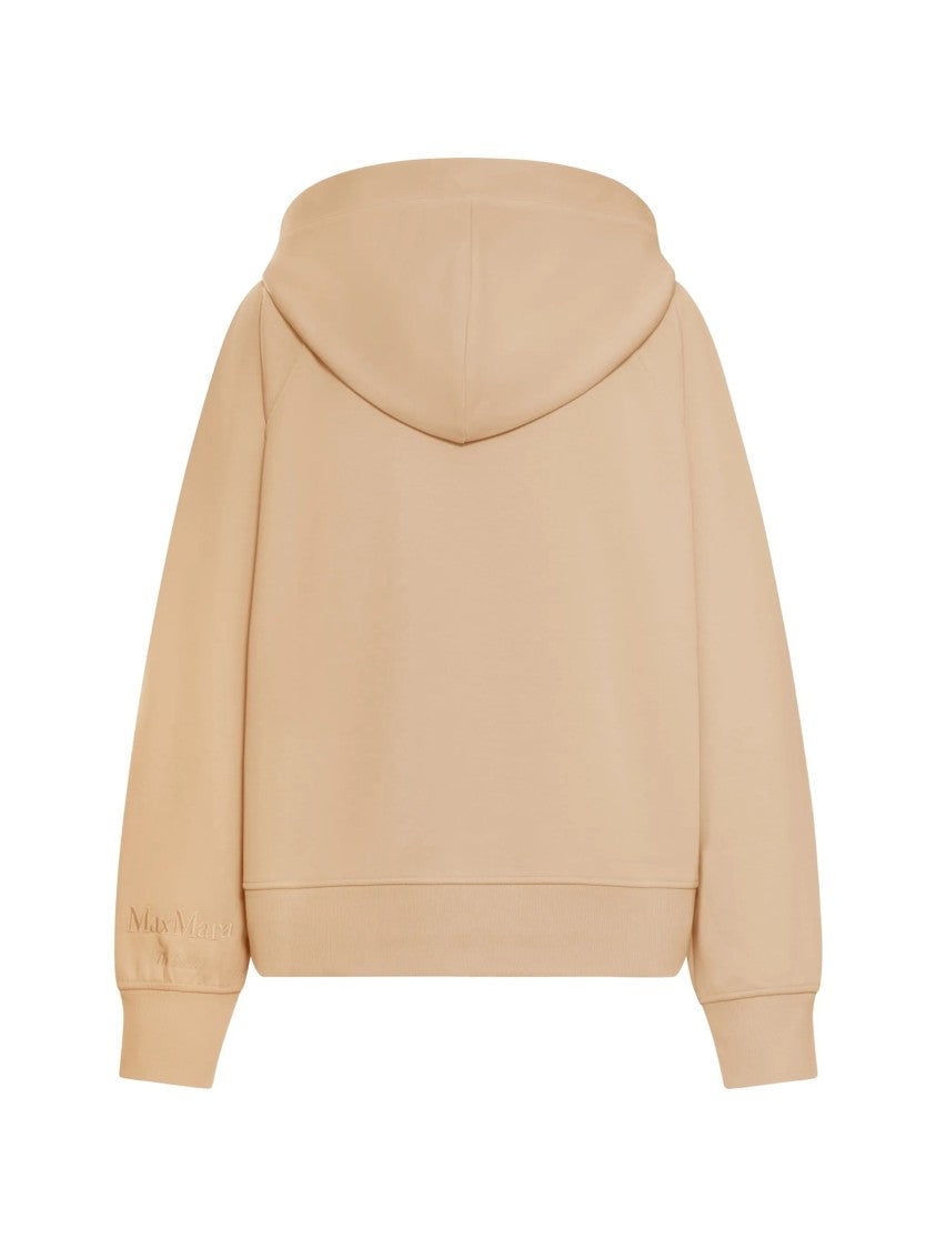 Max Mara Black Smmalma Cropped Zip Hooded Hoodie