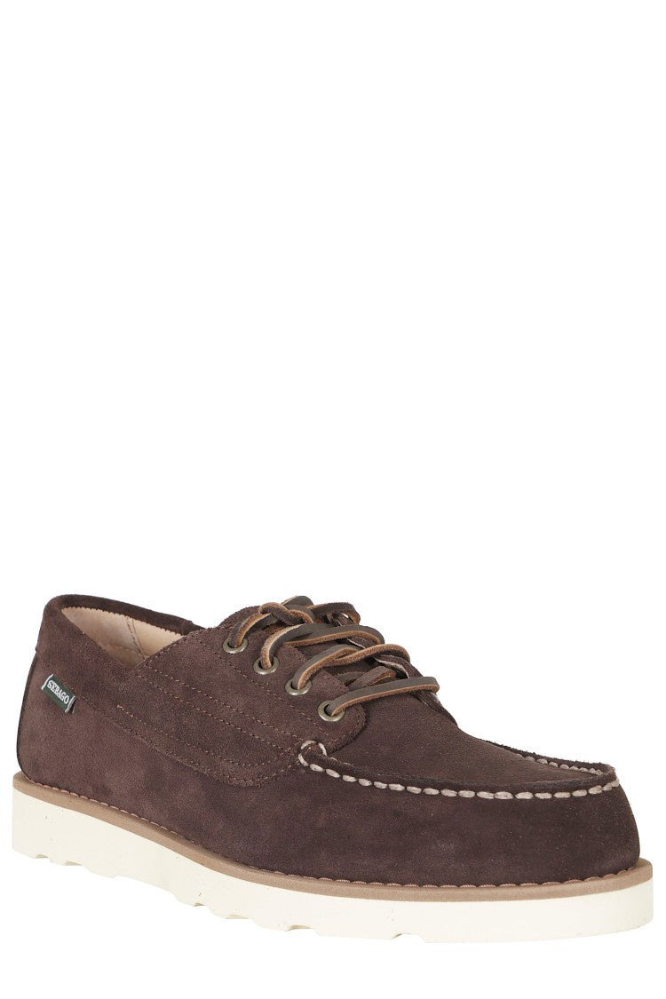 Sebago Dark Brown Askookfield Hand-Stitched Suede Moccasin Loafers