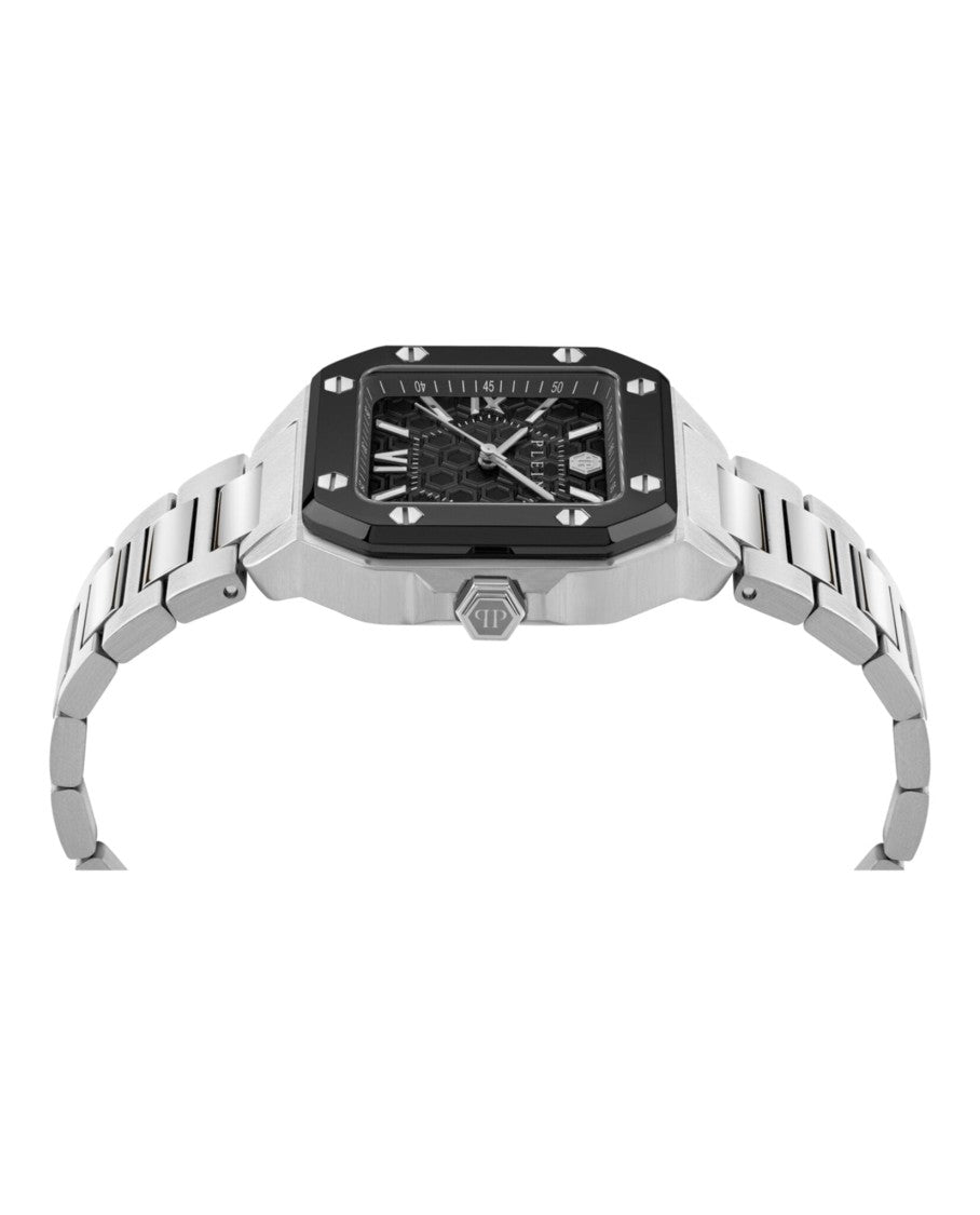 Philipp Plein Keleton 2.0 Automatic Watch With Black Guilloche Dial