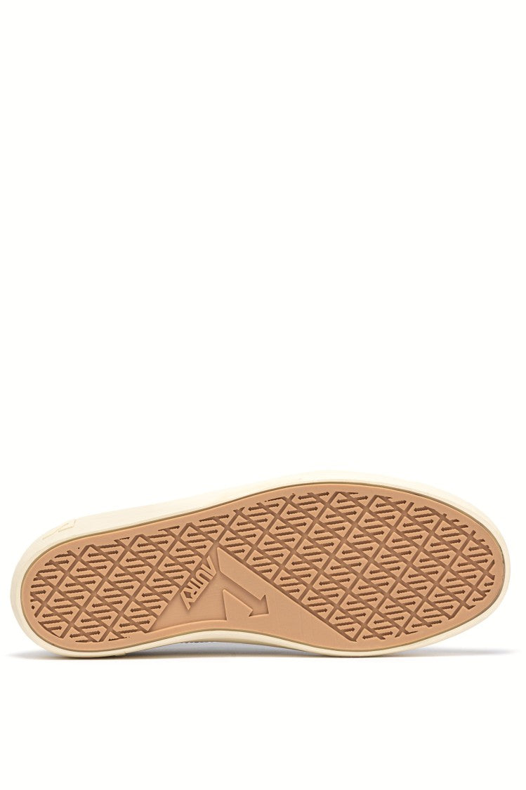 Autry Silver Windscape Laminated Canvas Sneakers