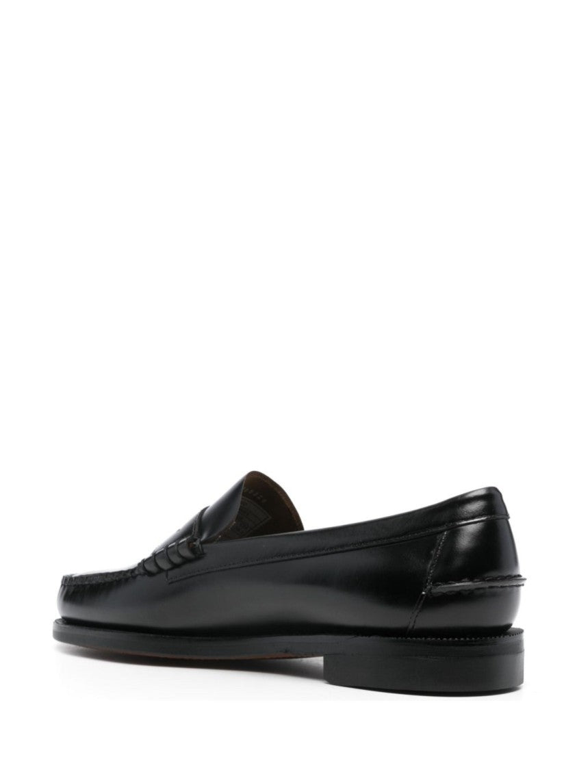 Sebago Polished Penny Strap Loafer With Moc Toe Design