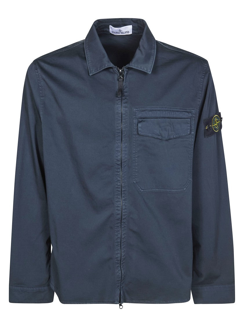 Stone Island Cotton Blend Sleeve Patch Jacket
