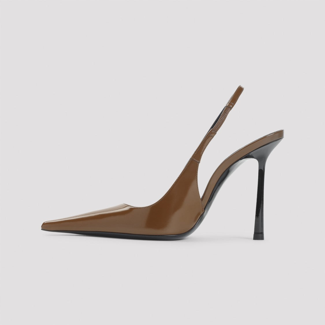 Saint Laurent Pointed Toe Slingback Pumps With High Stiletto Heel