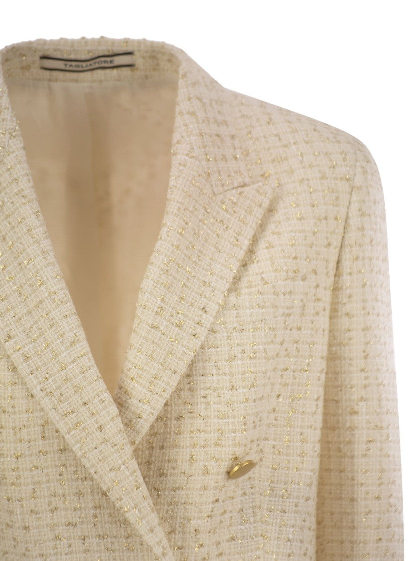 Tagliatore Tailored Double-Breasted Blazer With Peaked Lapels
