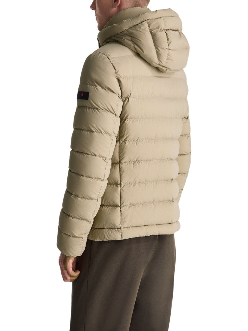 Peuterey Ultra-Light Quilted Hooded Nylon Down Jacket