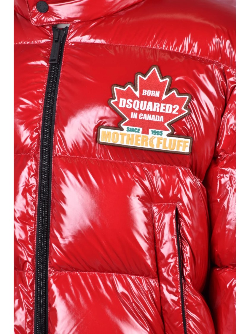 Dsquared2 Red Polyamide Zip Down Jacket