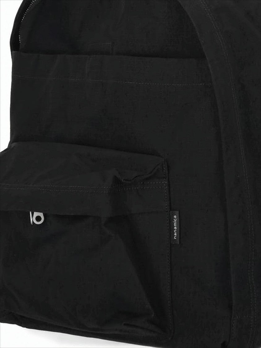 Nanamica Minimalist Black Backpack With Double Zipper