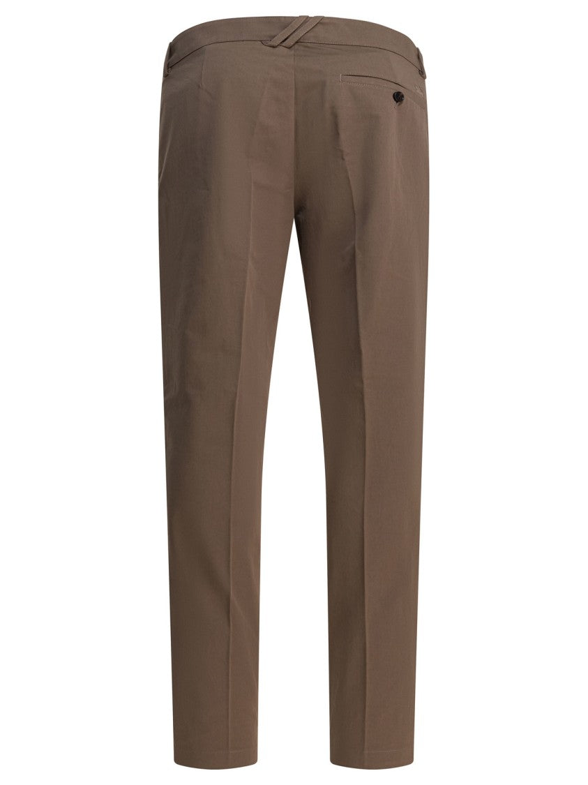 Burberry Fitted Cotton Chino Pants