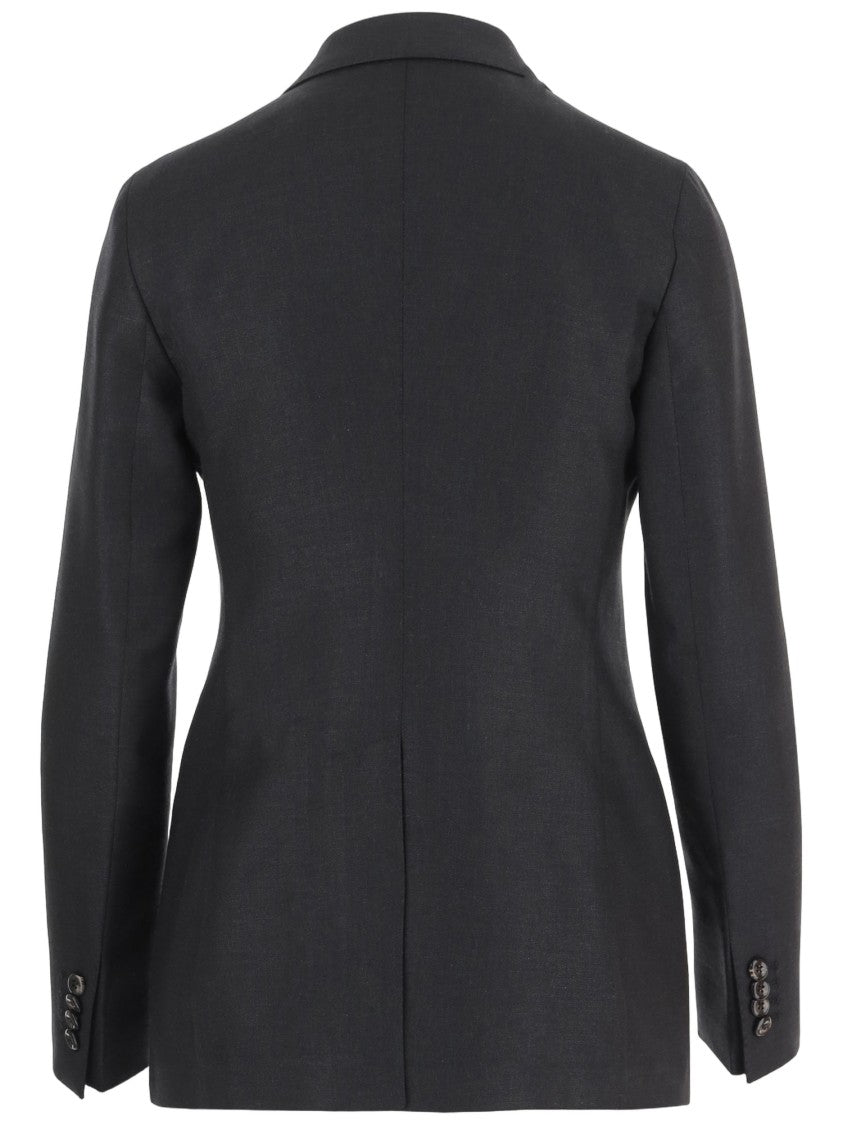 Tagliatore Double-Breasted Wool And Silk Blend Jacket