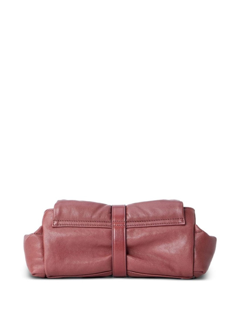 Vivienne Westwood Gathered Leather Clutch Bag With Silver Buckle