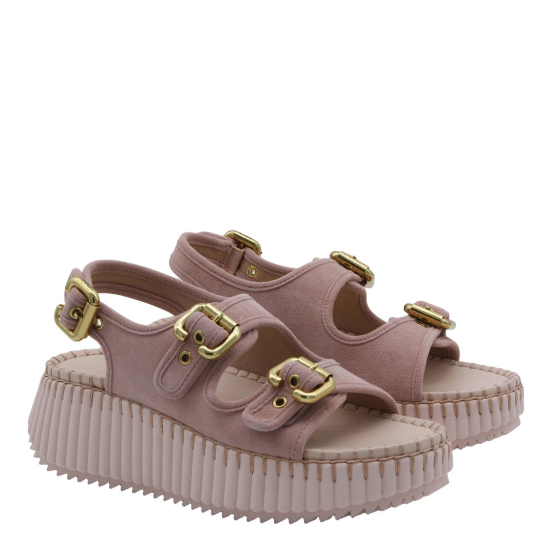 Chloé Platform Sandals With Adjustable Straps