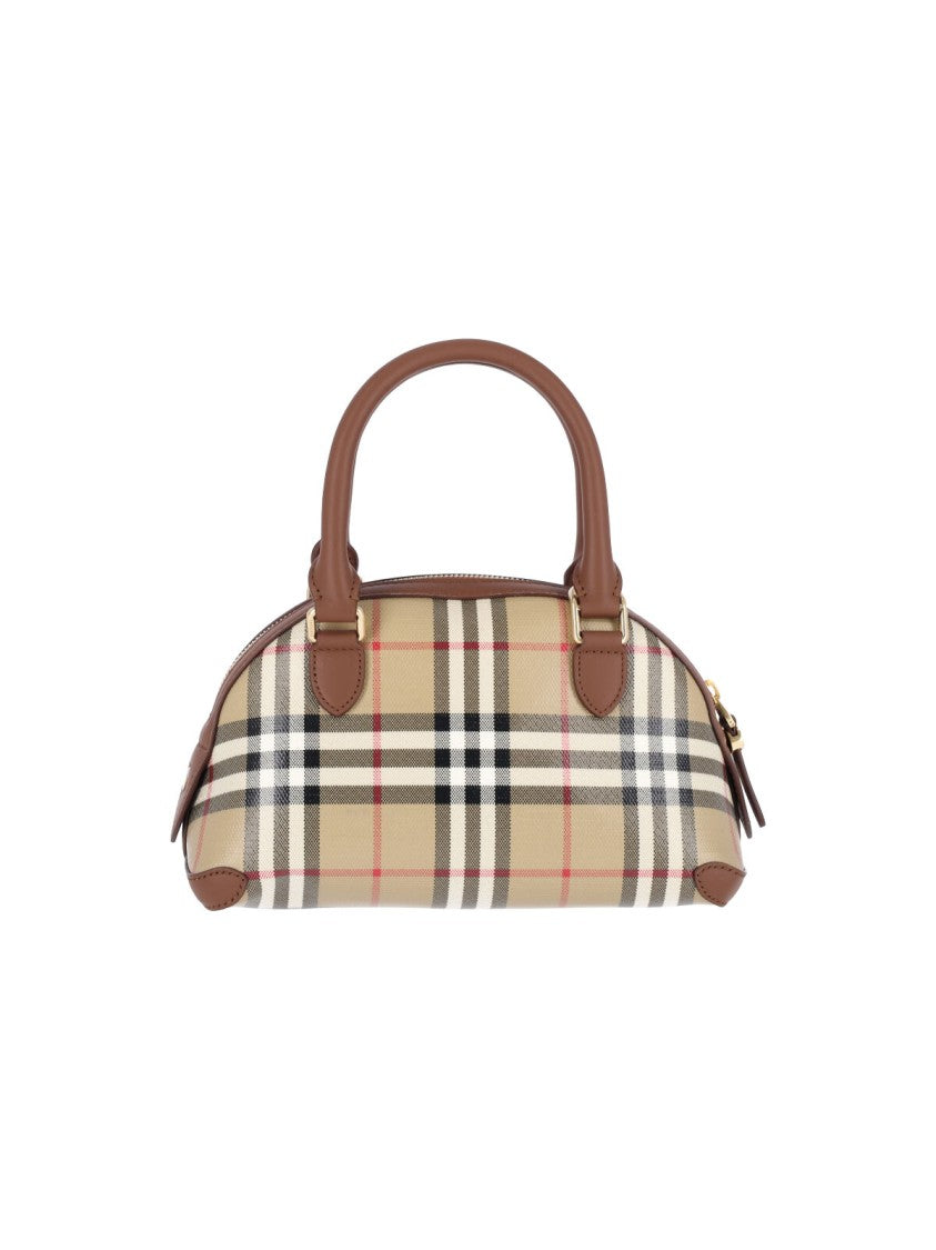 Burberry Beige Primrose Check Canvas Shoulder Bag