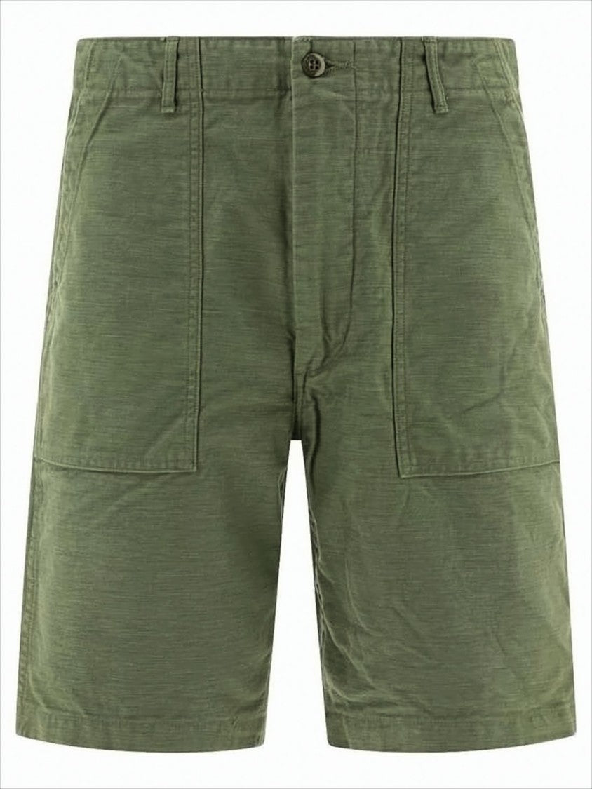 Orslow Structured Green Cotton Shorts
