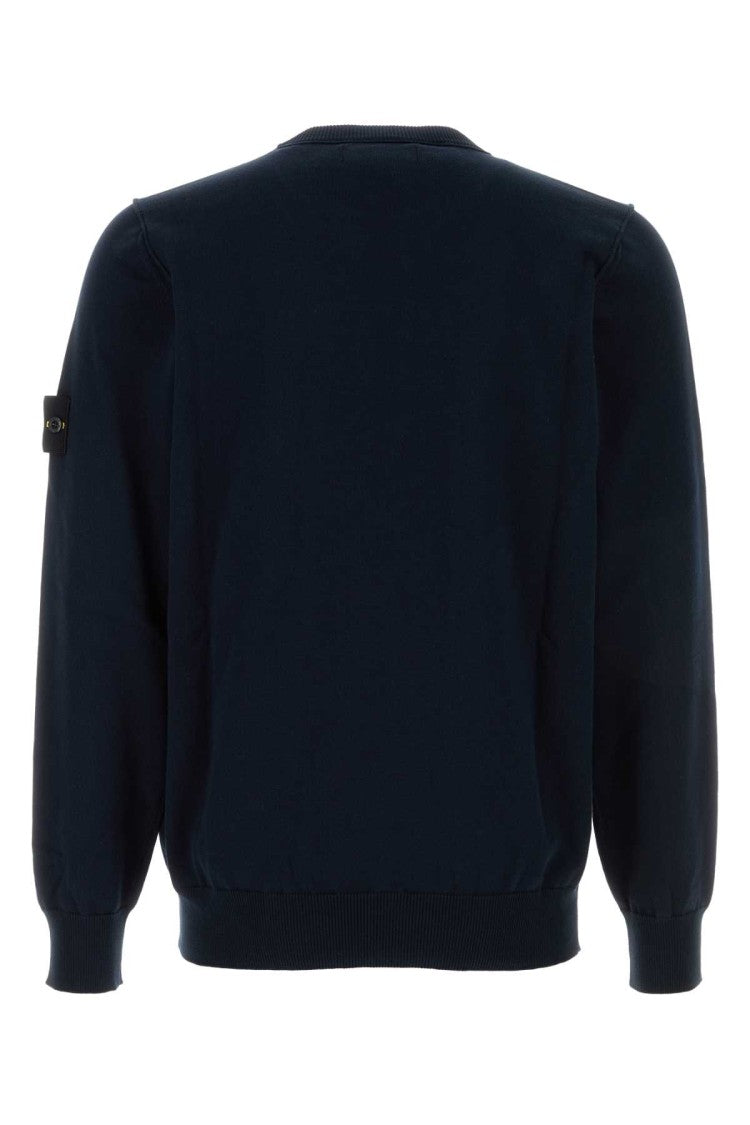 Stone Island Dark Blue Cotton Sweater