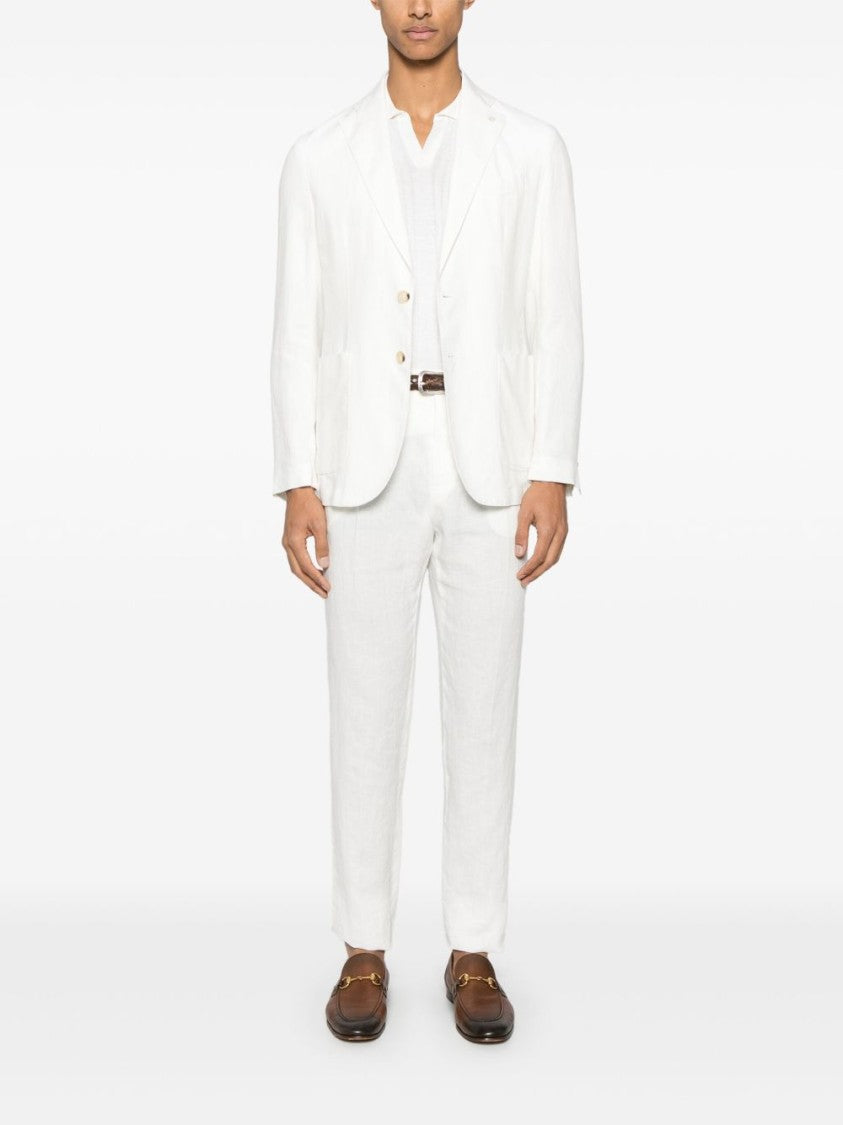 Tagliatore Silk White Polo T-Shirt With Ribbed Texture