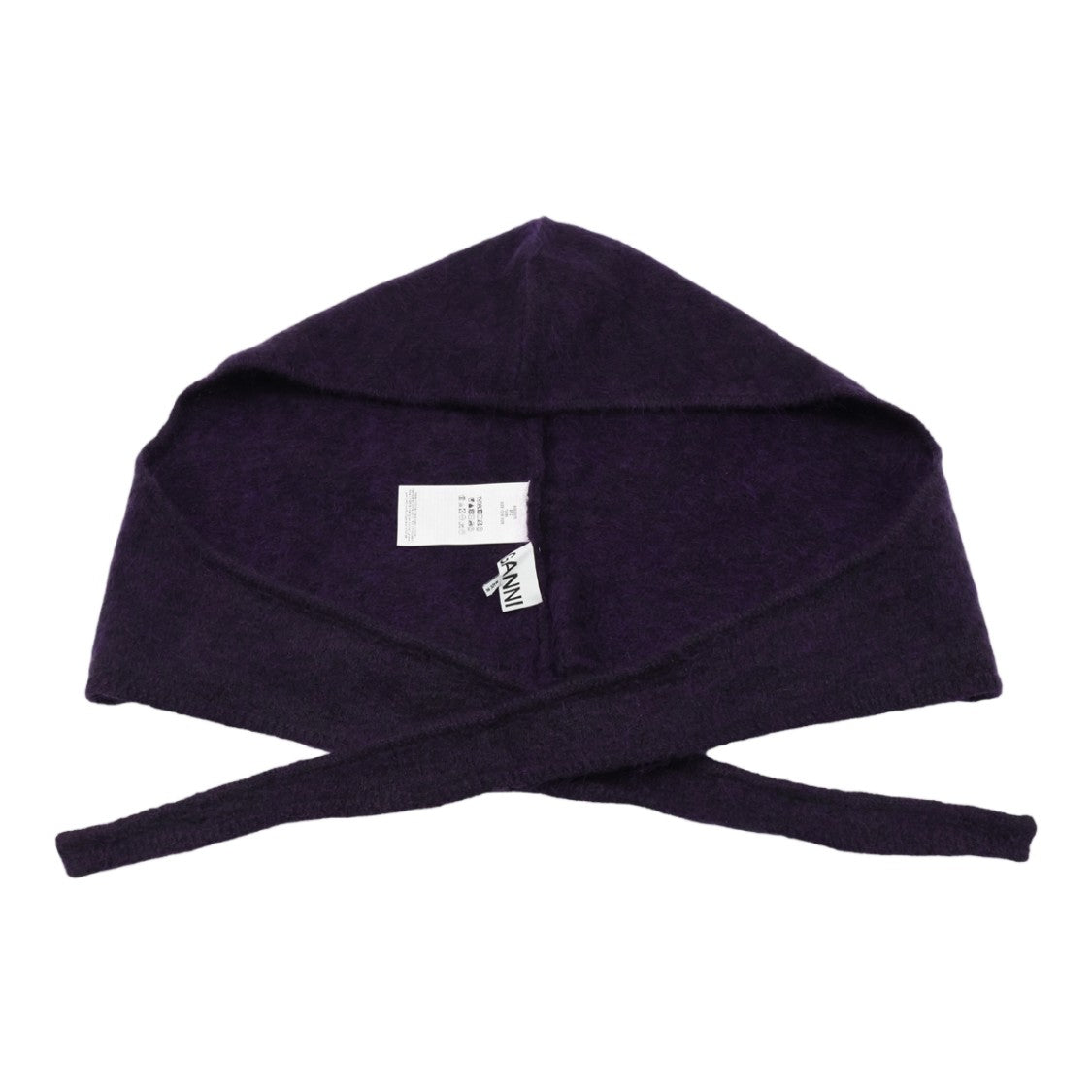 Ganni Triangular Extended Ties Emblem Hat