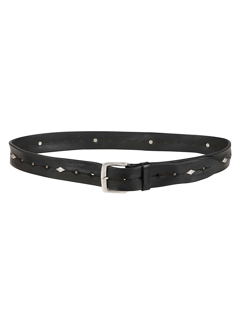 Orciani Bull Soft Calf Leather Metal Accent Belt