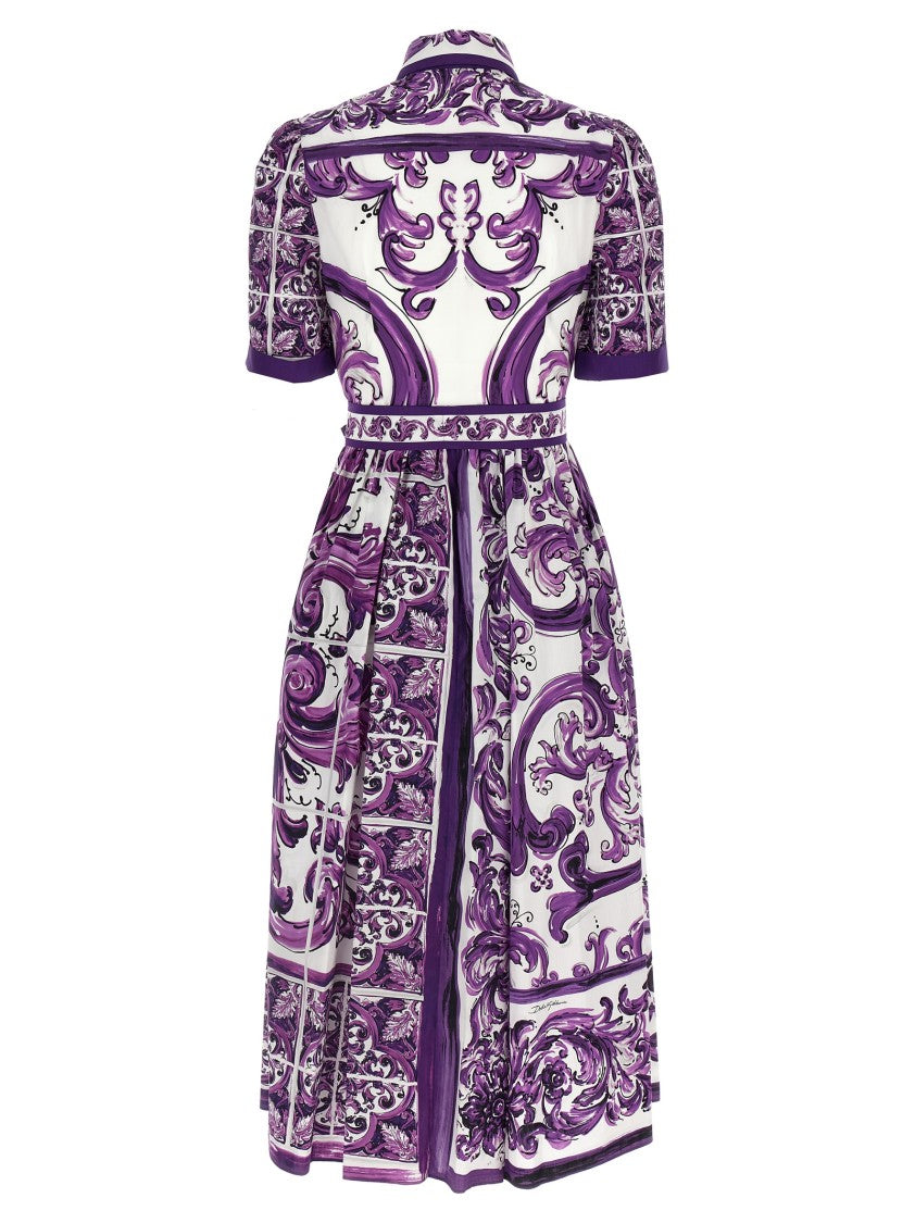 Dolce & Gabbana 'Maiolica' Print Chemisier Dress