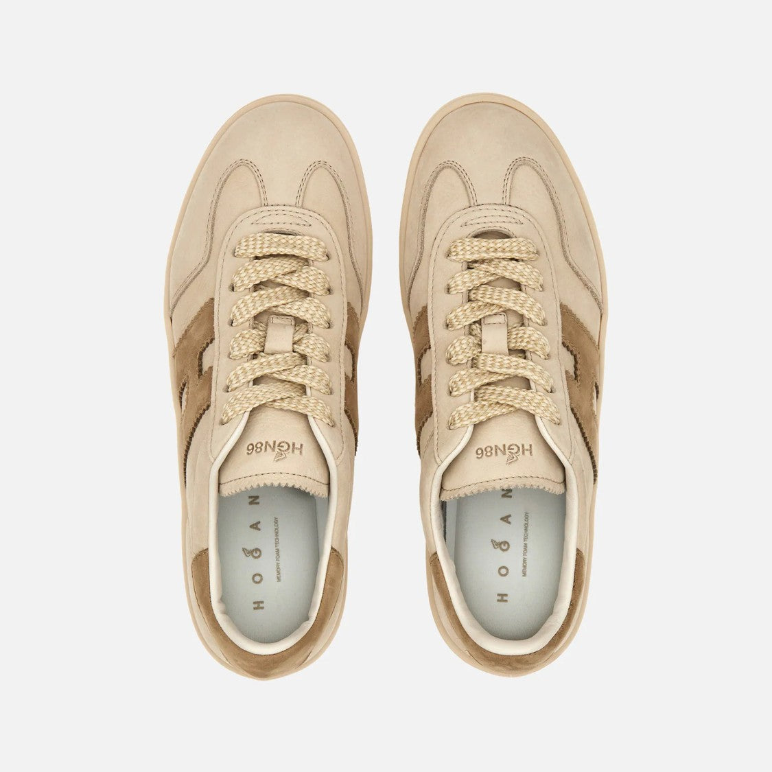 Hogan Beige Light Brown Low-Top Sneakers