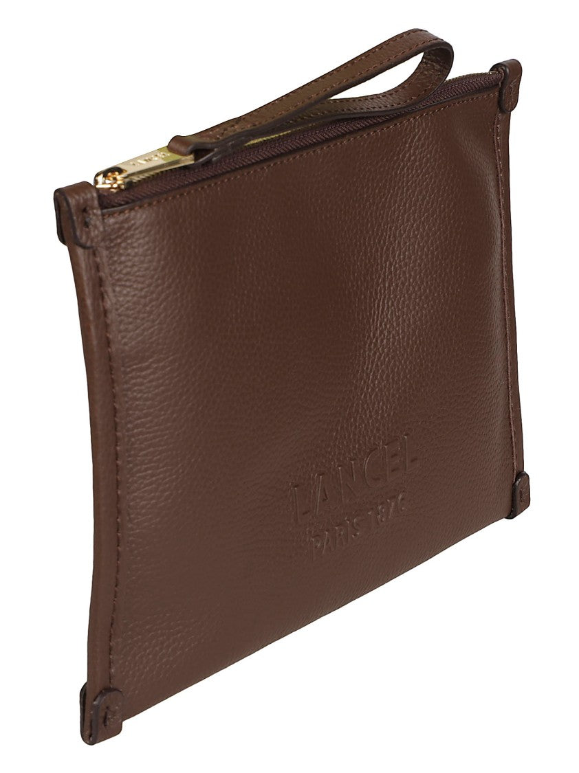 Lancel Jour Textured Cow Leather Zipped Wristlet