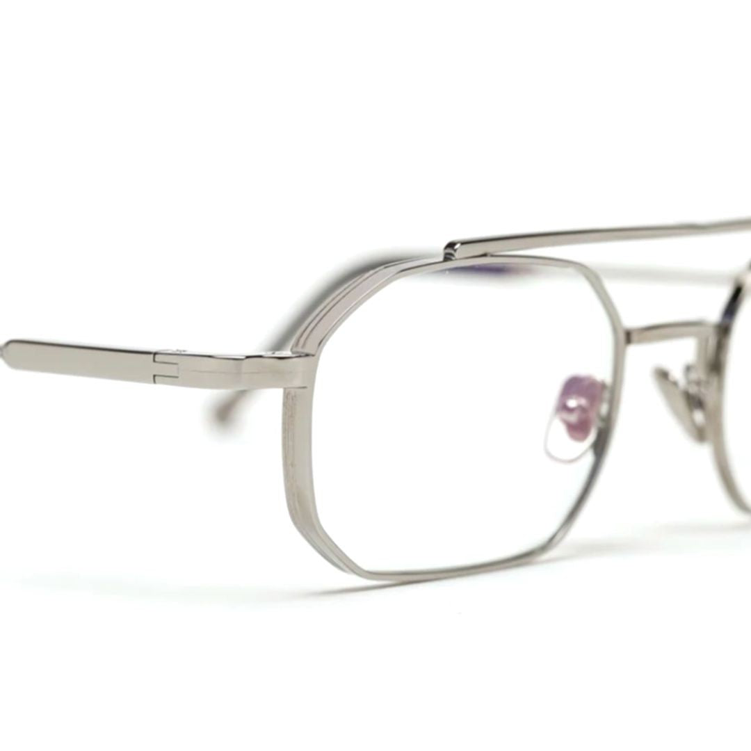 John Dalia Anthony Sleek Geometric Metal Eyeglasses With Double Bridge Design