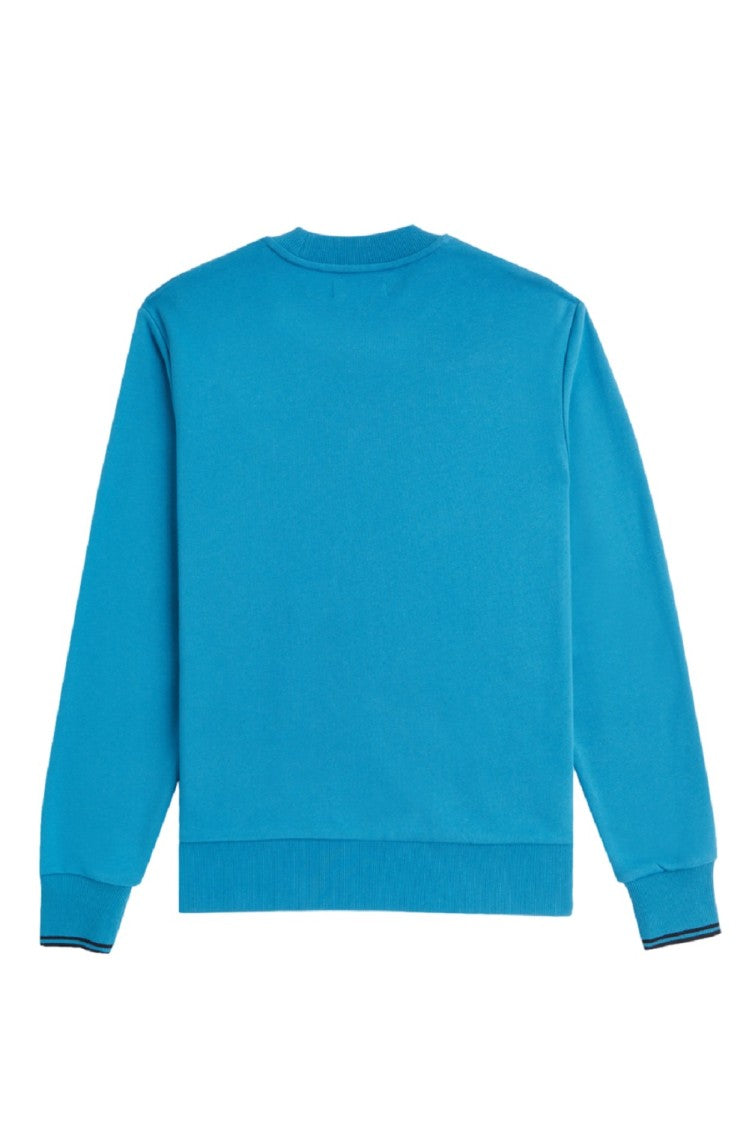 Fred Perry Crew-Neck Cotton Blend Sweatshirt Curly Back