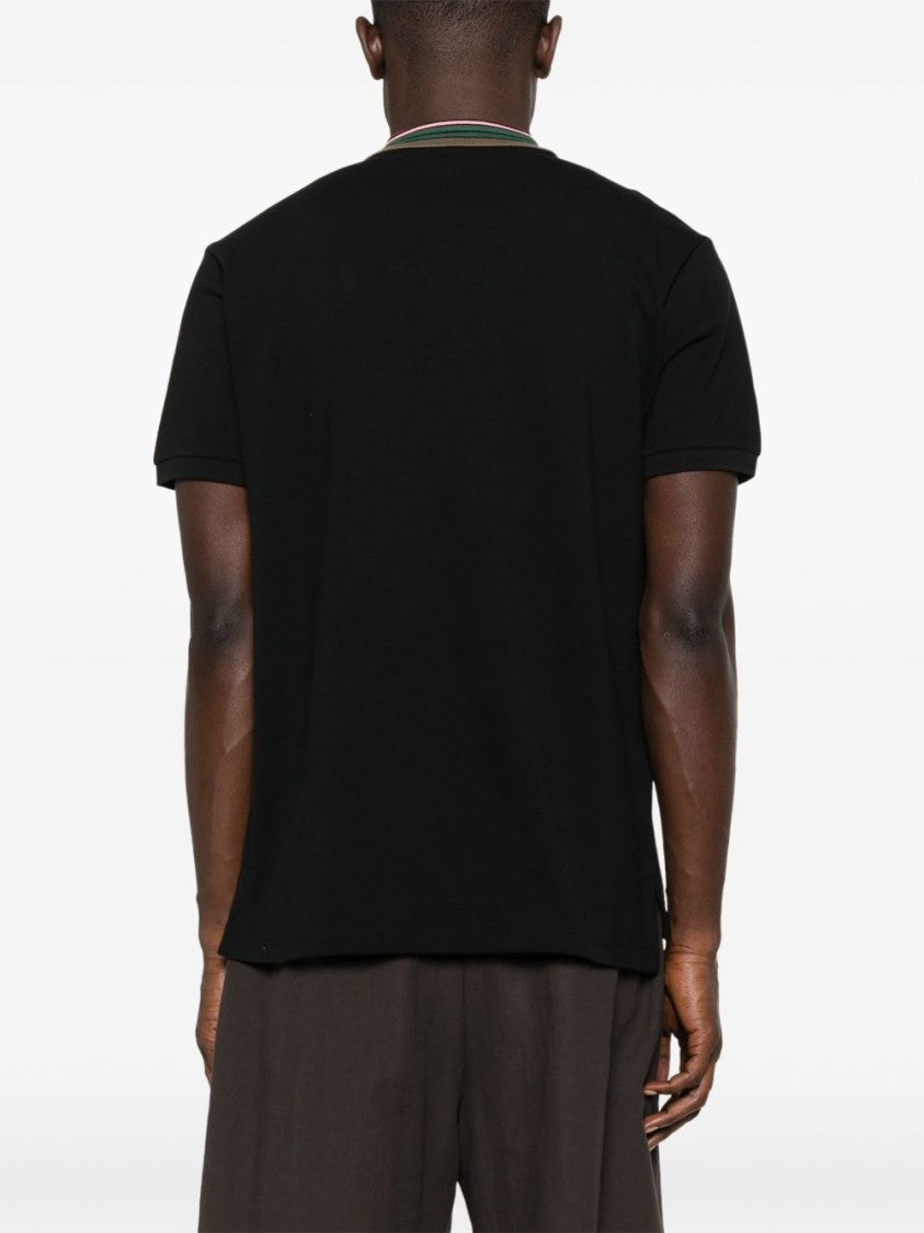 Vivienne Westwood Ribbed Collar Black Polo Shirt