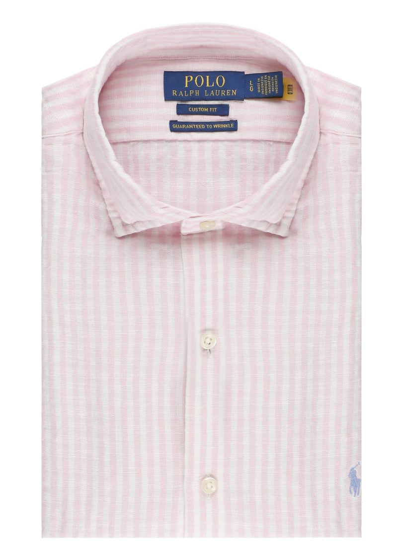 Polo Ralph Lauren Pink Striped Pony Linen Shirt