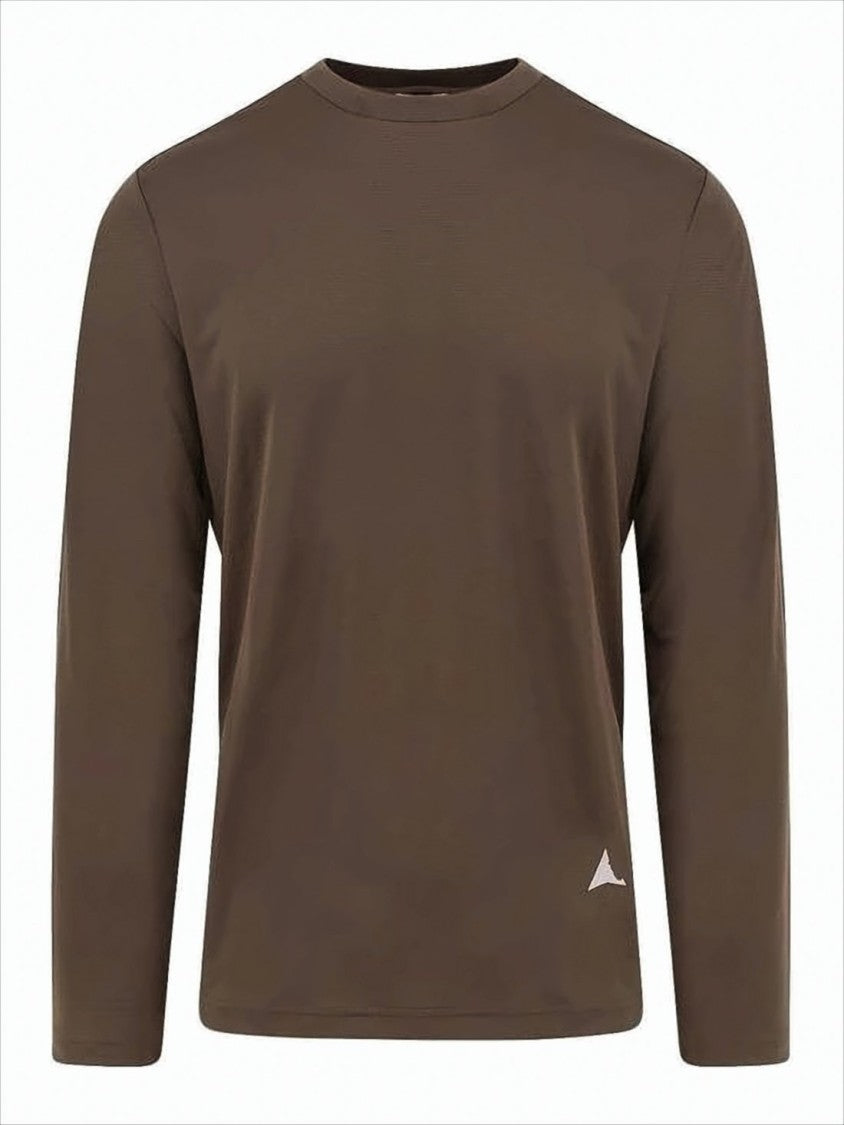 Roa Minimalist Brown Long-Sleeve Training Shirt With Reflective Detail