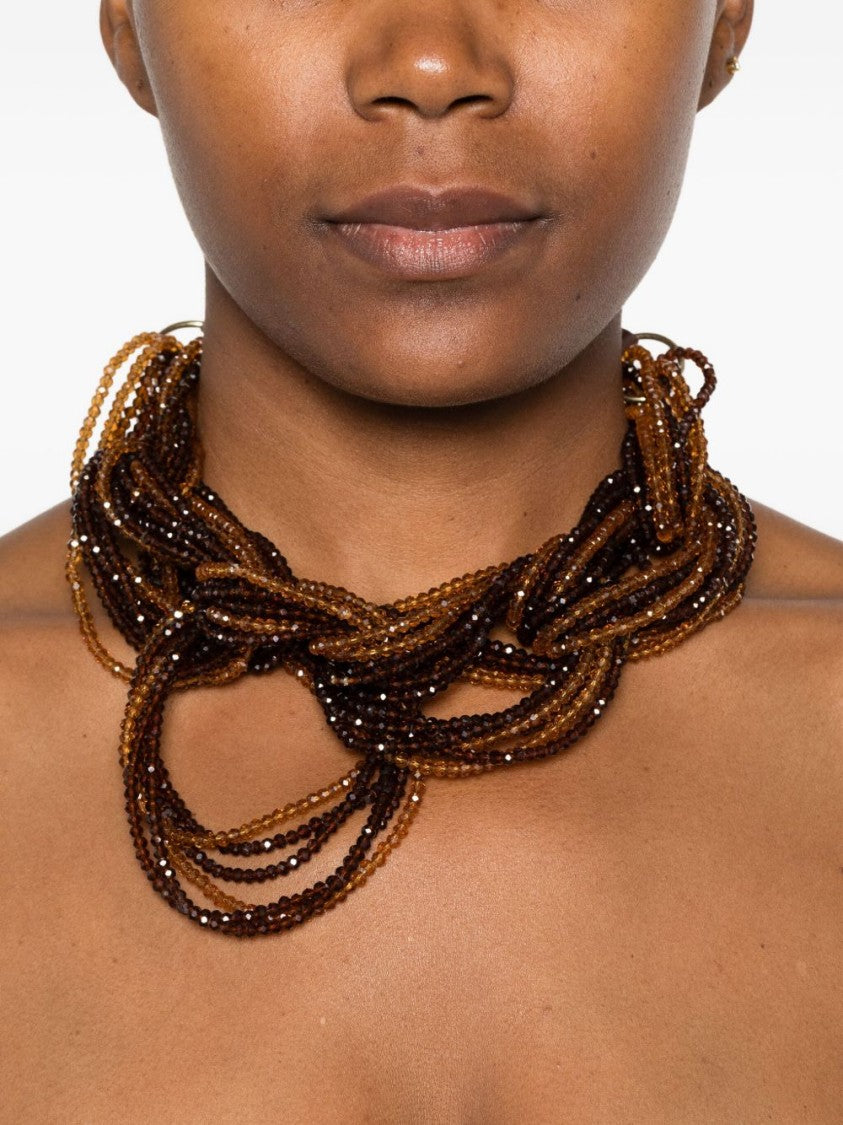 Antonelli Multi-Strand Bijoux Necklace With Twisted Beads